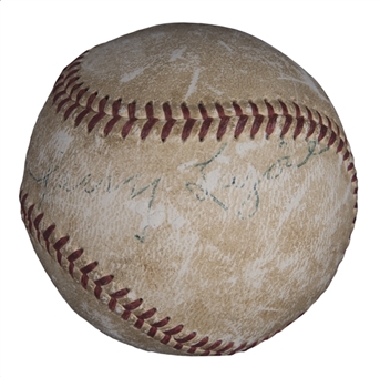 Napoleon "Larry" Lajoie Single Signed Baseball (Beckett)
